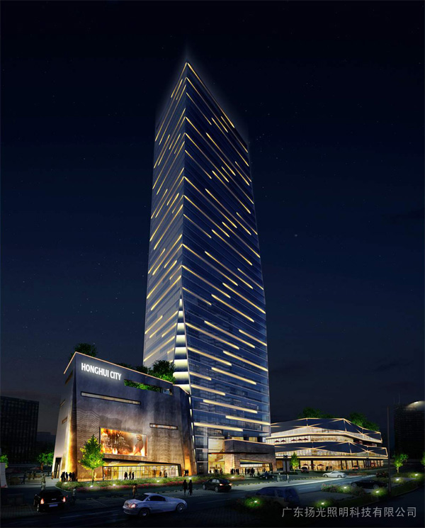 佛山宏匯地產城市商業中心夜景亮化工程