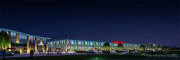 新疆克拉瑪依市西域奇石花博園燈光亮化